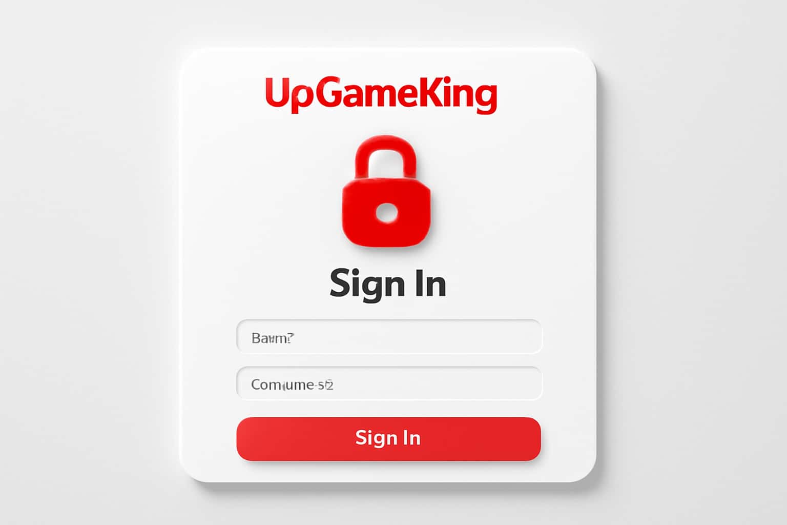 Up Game King Sign In & Dashboard Interface