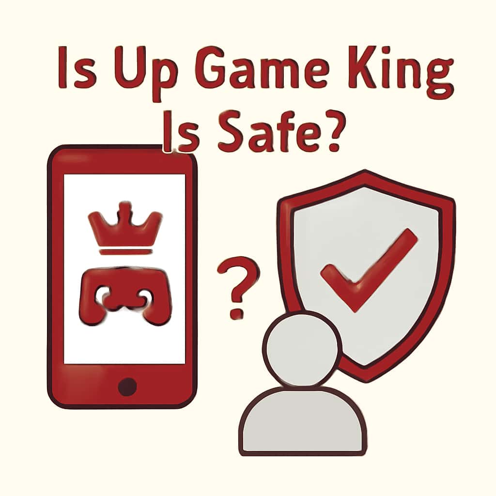 An illustration outlining safety measures for 'Up Game King'.