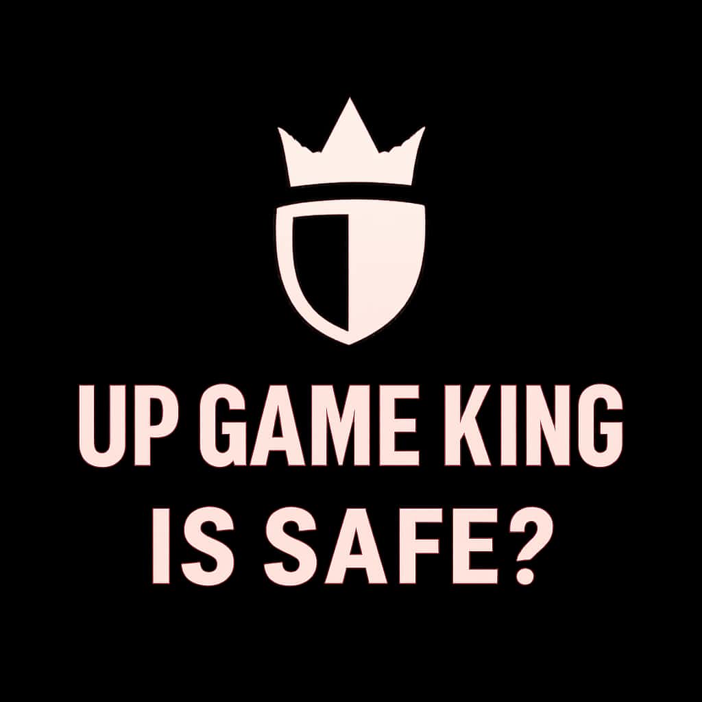 An icon representing user safety in gaming, labeled 'Up Game King'.