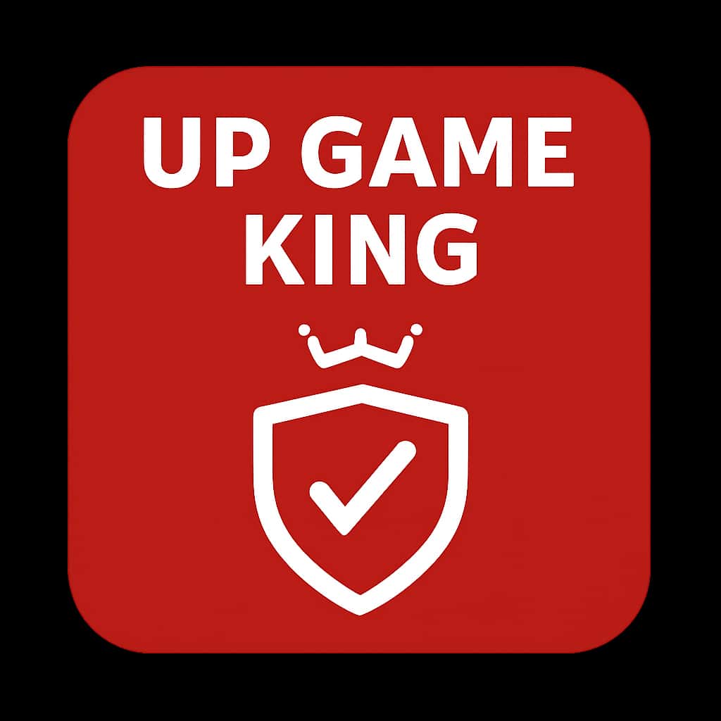A badge representing secure practices for Up Game King account.