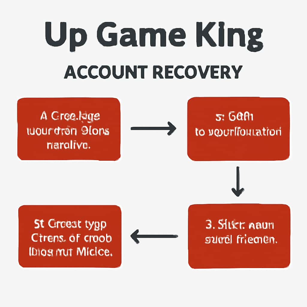 A diagram illustrating the Up Game King Account Recovery steps.