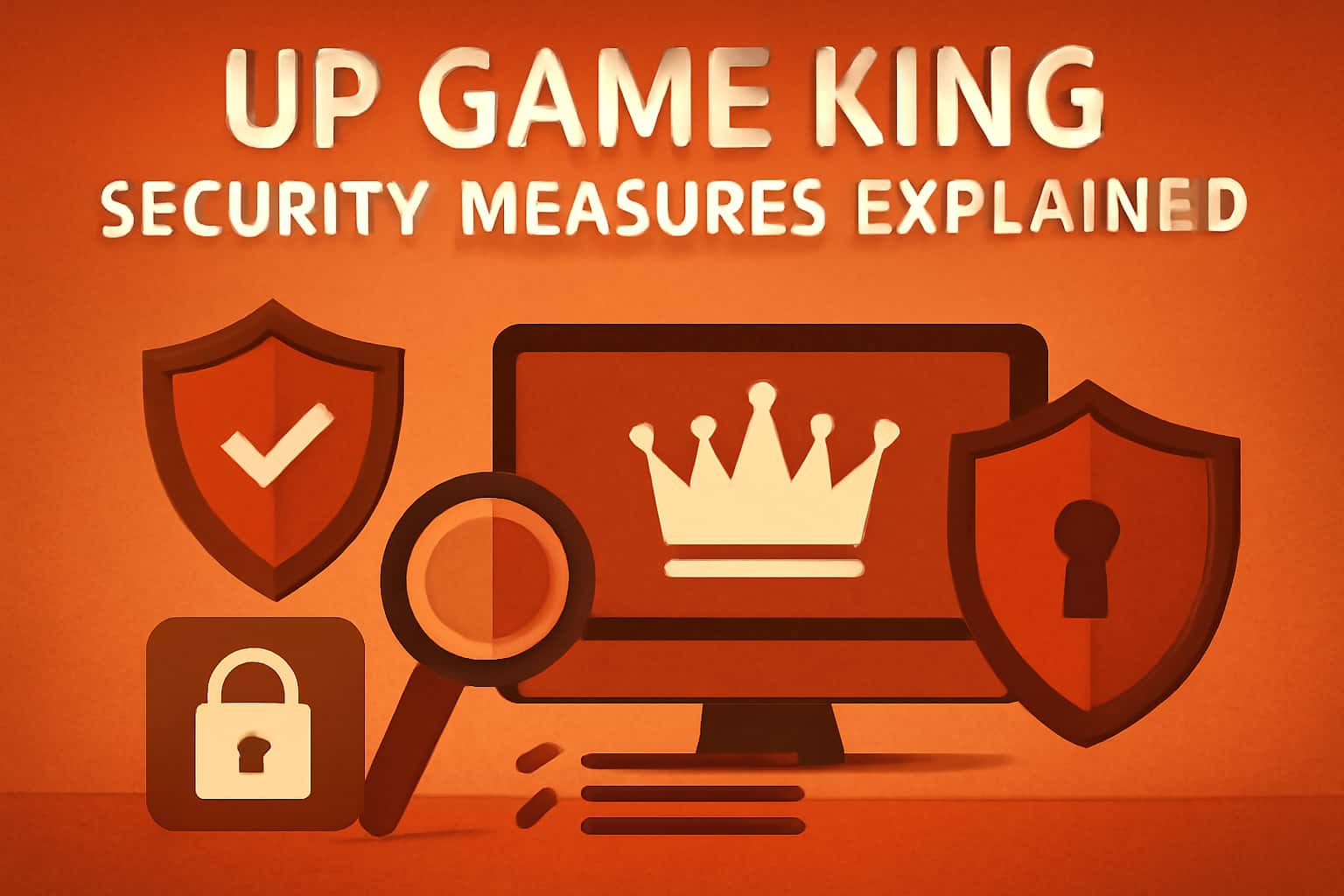 An informational graphic representing Up Game King Security Measures.