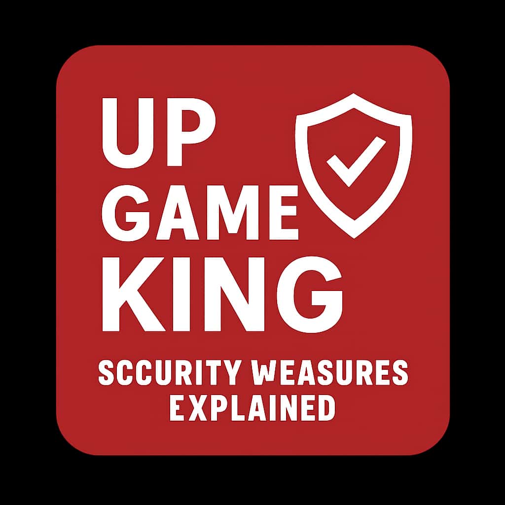 A badge symbolizing Up Game King Security Measures.