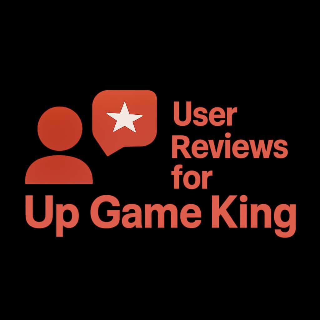 An icon depicting user reviews for Up Game King, designed for clarity.