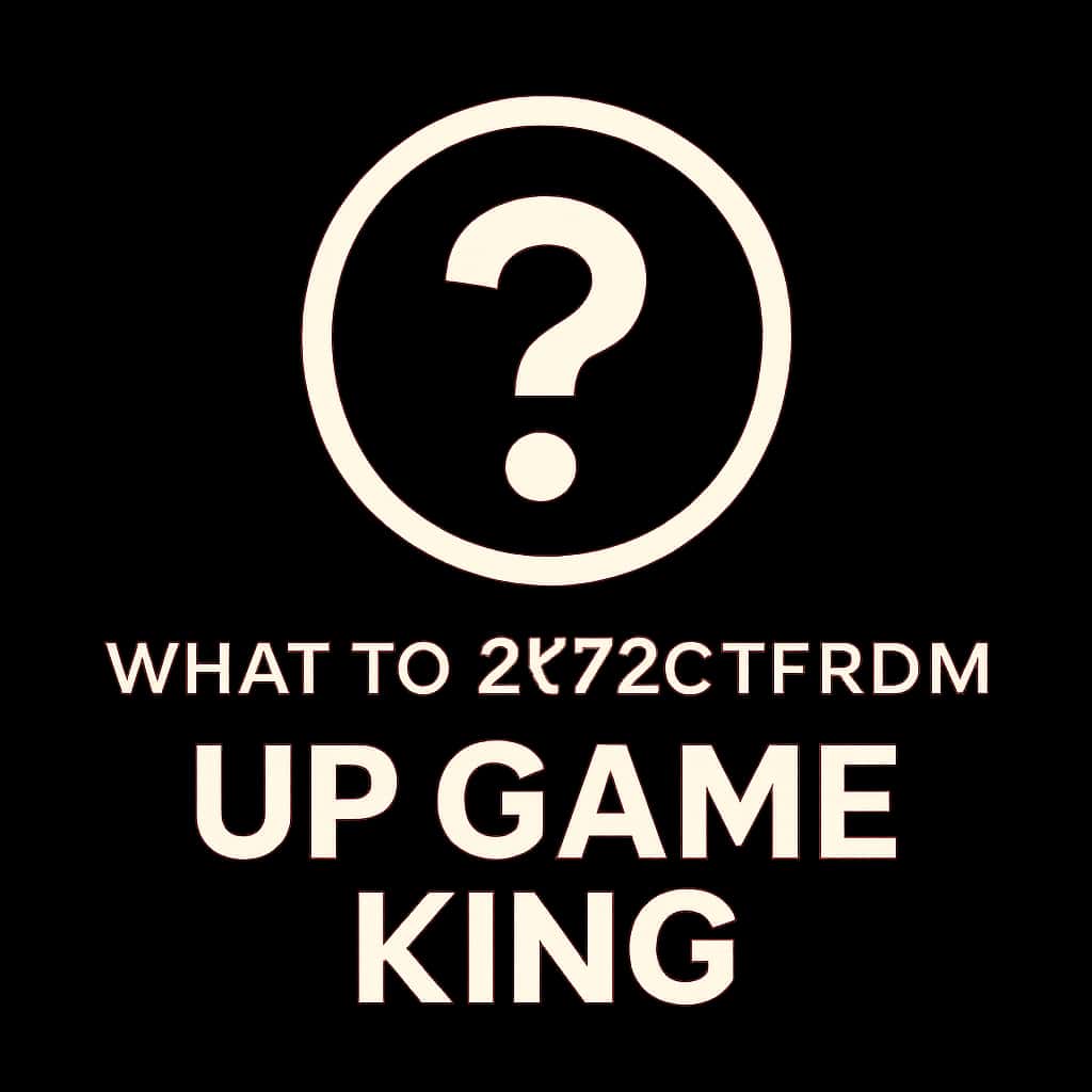 A square badge design showcasing the Up Game King theme in a professional manner.